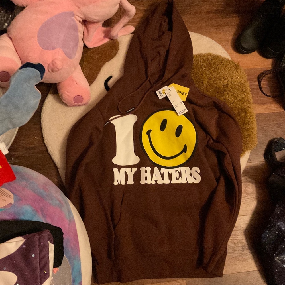 Market Smiley “My Haters” Hoodie! NWT